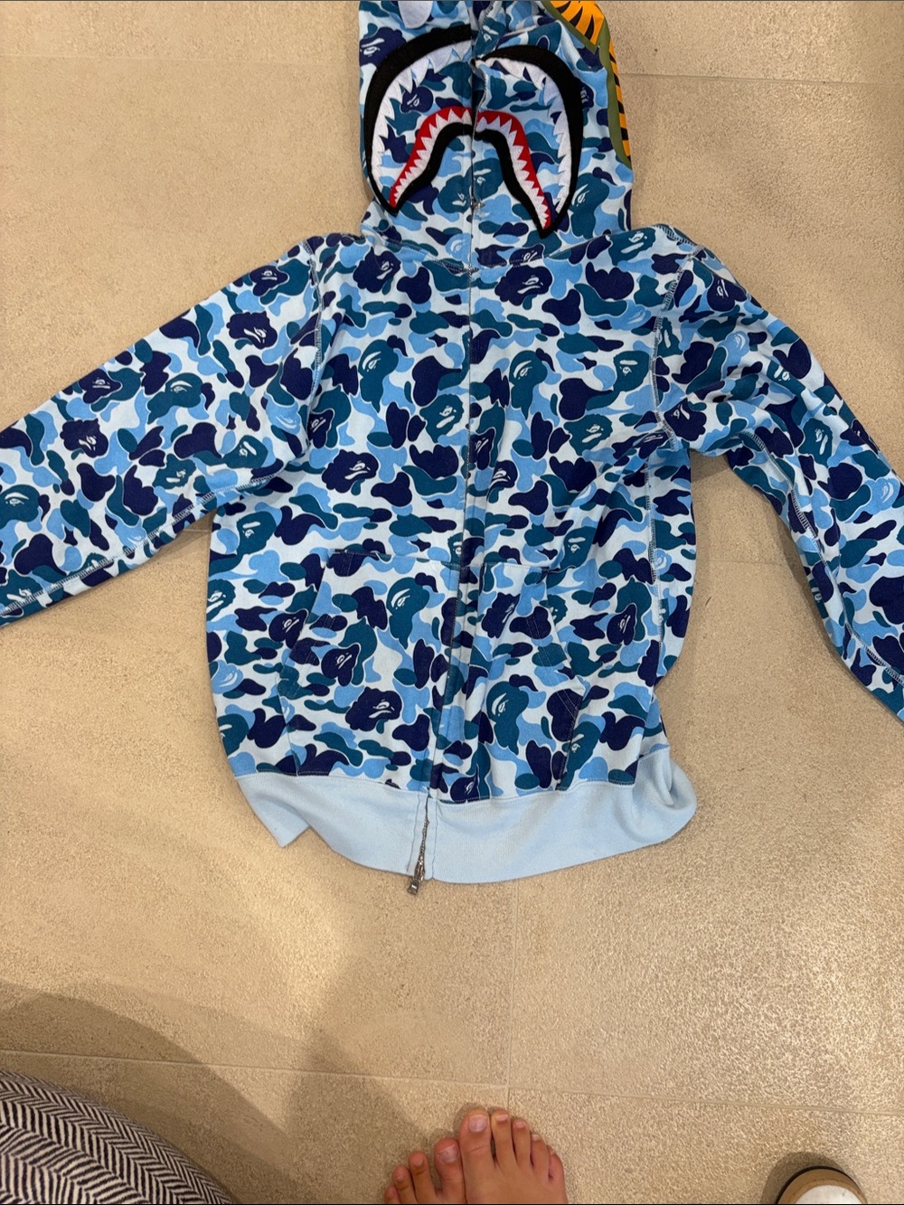 Blue Camo Bape zip up